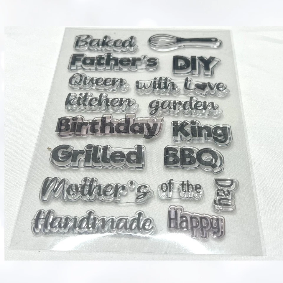 Gemini FANCY APRON Baking Mothers Day Fathers Day Rubber Stamps Dies - Image 2 of 2