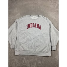 Champion Reverse Weave Sweatshirt Mens 2XL Gray Indiana Hoosiers Sweatshirt Read