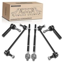 6Pcs Front Suspension Kit, Sway Bar Link, Inner Outer Tie Rod End
