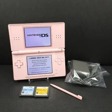 Nintendo DS Lite Handheld Console/Charger/Stylus USG001 Coral Pink TESTED/WORKS