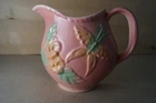 Vintage Mid Century Hull Pottery Pink Butterfly Flower Wall Pocket Pitcher Vase
