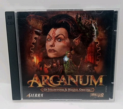 Arcanum of Steamworks & Magick Obscura Sierra Windows 95 / 98 PC CD-ROM Game