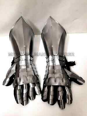A Unique Pair Of Two Medieval Style Knight Gauntlet Best For Cos Play & Decor