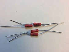4 NOS Vintage Sprague .0047 uf 200v Orange Axial Capacitors Tone Caps TEST GOOD