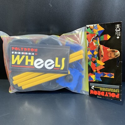 Vintage Polydron Add On Wheels Kit 1984 Educational Toy Sealed, Made In England
