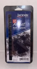 JACK RICHESON 400123 JACKSON ARTIST SOFT PASTEL 12 PIECE BLACK. New In Pack