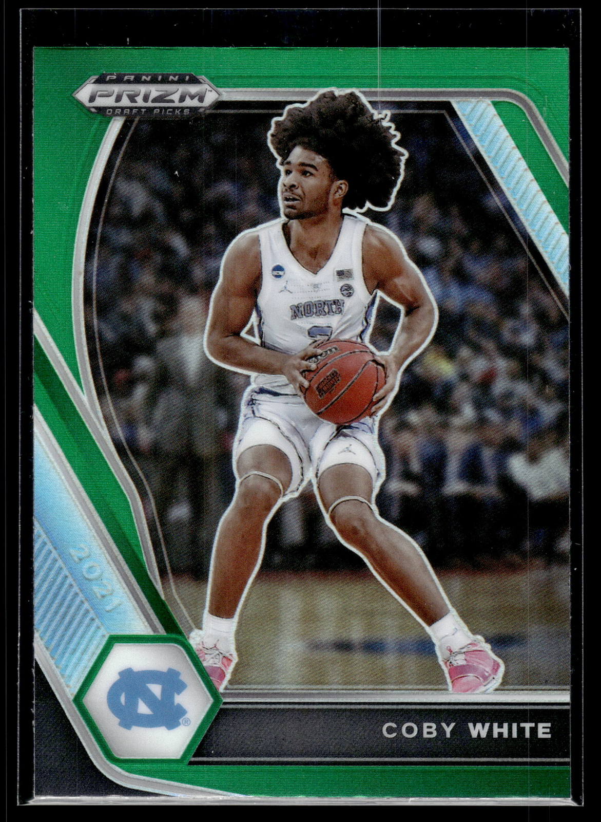 Coby White 2021 Panini Prizm Draft Picks Green Prizm Card  #35