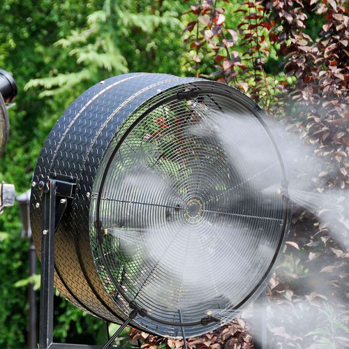 Outdoor Fan Misting Kits Mist Cooling System Water Mister Spray Fan Mister Tool - Picture 5 of 19