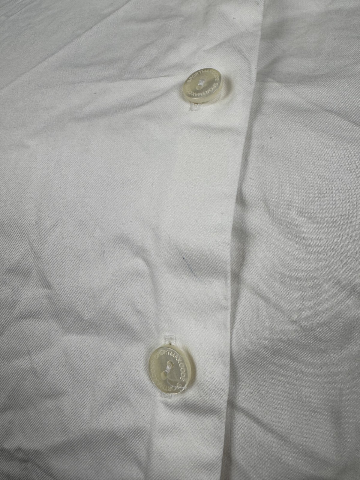 Sportmax Code White Lightweight Buttons Long Slee… - image 6