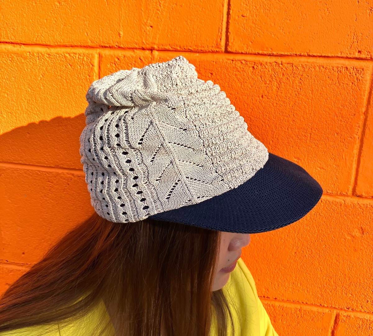 Vivienne Westwood Knit Beanie Logo Cap Hat Cotton Gray Blue  display picture 3