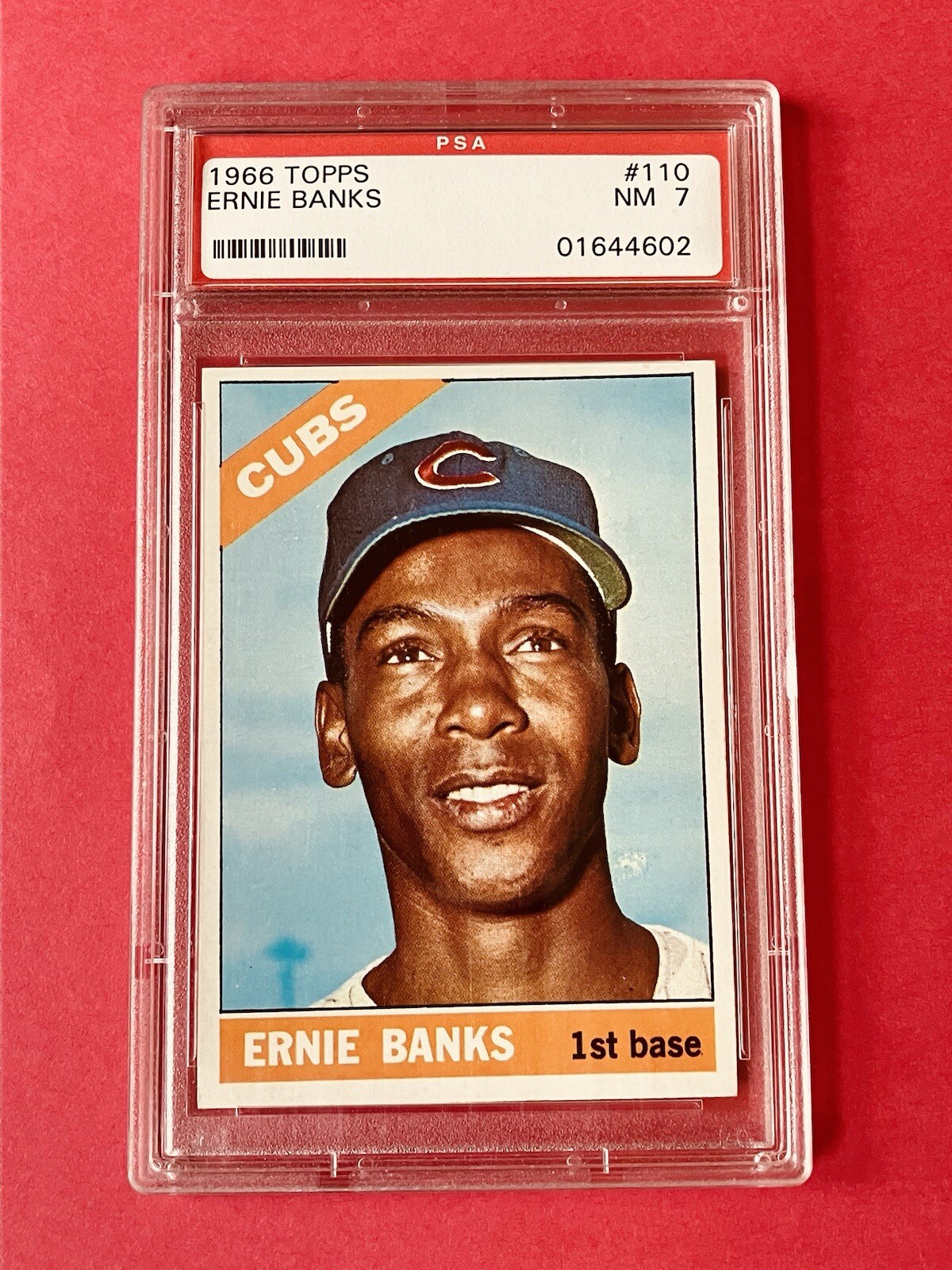 1966 Topps Baseball #110 Ernie Banks PSA 7 Near Mint HOF Cubs NM Centered