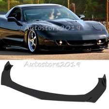 For Chevrolet For Corvette C5 Front Bumper Lip Splitters Spoiler Glossy Black