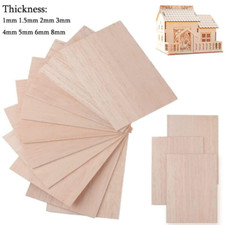 Lightweight Wooden Plank Craft Board Model Toys Building Carving 1-8mm Thicks