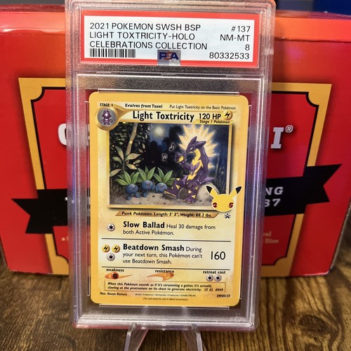 2021 POKEMON SWSH BLACK STAR PROMO 137 LIGHT TOXTRICITY PSA 8 HOLO