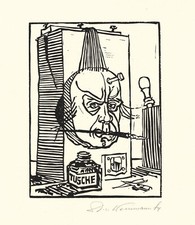 Dieter Weimann (*1934) signierter Original-Linolschnitt TUSCHE 1984