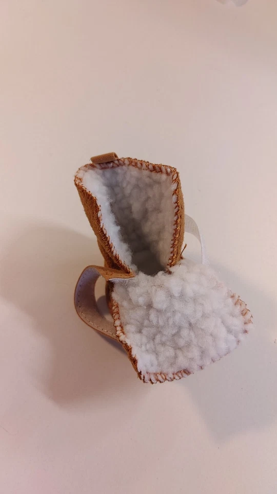 ACL Marrón Perro Botas Zapatos Talla Imitación Gamuza/Imitación Forradas Sherpa Foto 2 de 4