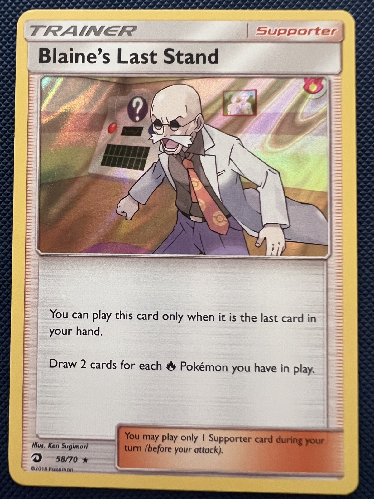 Blaine's Last Stand 58/70 Holo Rare Pokemon Card NM/LP