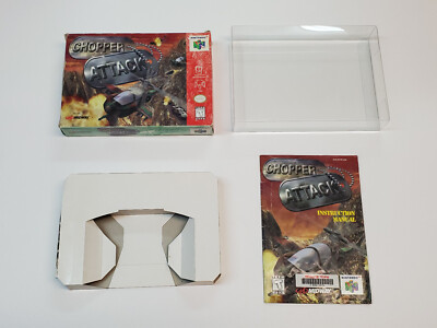 Chopper Attack Original Authentic N64 Nintendo 64 Box & Manual Only *damage