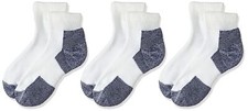 thorlos Jmx Maximum Cushion Ankle Running Socks X-Large White/Navy 3 Pair 
