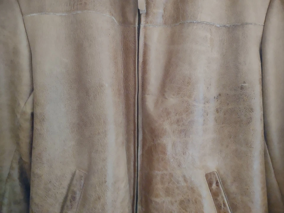 Men's Cerruti Shearling Sheepskin Jacket Coat - LARGE - Изображение 3 из 4