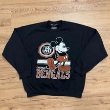 Cincinnati Bengals Mickey Mouse Crewneck Sweater Size Large Joe Burrow Chase Tee