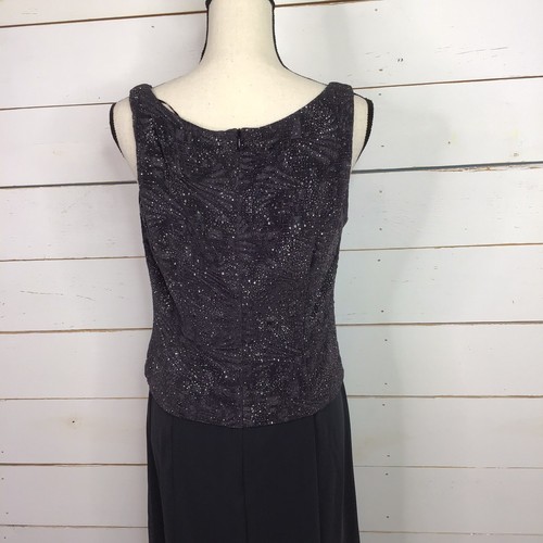 Nuevo Alex Maxi Vestido de Noche Superposición Brillante Gris Oscuro Para mujeres 10 - Imagen 5 de 12