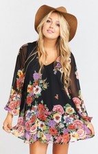 Show me your Mumu Donna Michelle Falling Floral Tunic Top Size S $128 NWT
