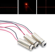 3pcs Red 650nm 10mW Dot/Line/Cross Adjustable Focus Laser Diode Module 3-5V