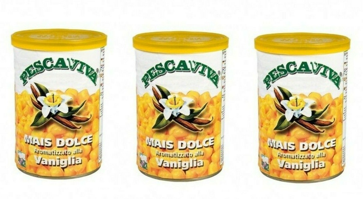 3 PZ ESCHE DI GRANI DI MAIS DOLCE COLORAT/AROMATIZZAT ALLA VANIGLIA PER LA PESCA