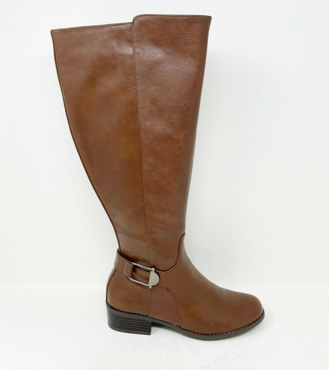 Alfani Kallummp Cognac Brown Knee High Riding Boots Size M