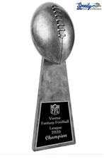 FOOTBALL CHAMPION LOMBARDI STYLE TROPHY AWARD 15" FREE ENGRAVING FANTASY WINNER