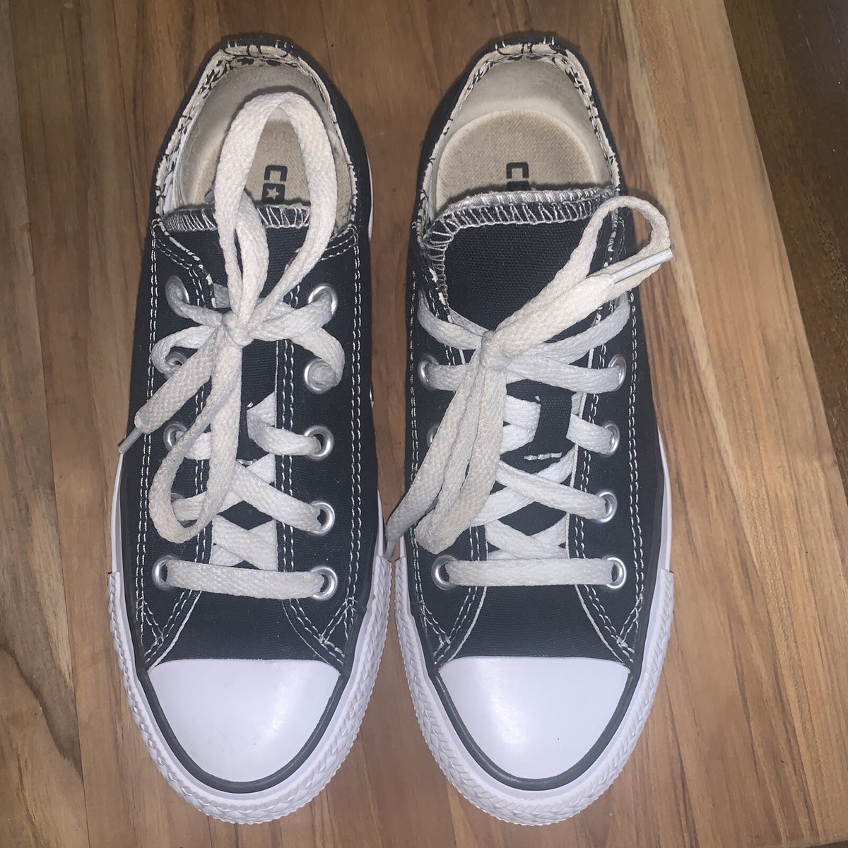 Converse Women’s Chuck Taylor Double Tongue Size US Black White 107469F