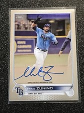 2022 Topps Chrome Mike Zunino Veteran Autograph Auto #CVA-MZ Rays