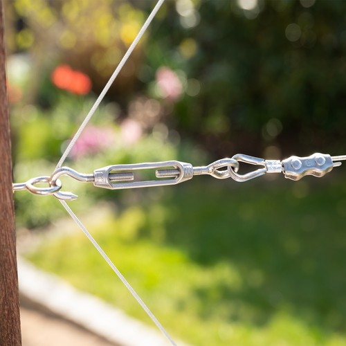 6Pcs M5 Eye and Eye Turnbuckles Wire Rope Tension, Stainless Steel Turnbuckle - Afbeelding 5 van 6