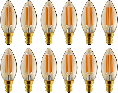 B11 Dimmable Vintage LED Edison Candelabra Bulb, 60W Equivalent, High Brightness
