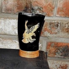 Eagle Marquetry from Oxen Horn. Handmade. Bea...