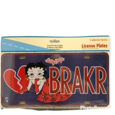 Betty Boop, License Plate New Car Tag Brakr