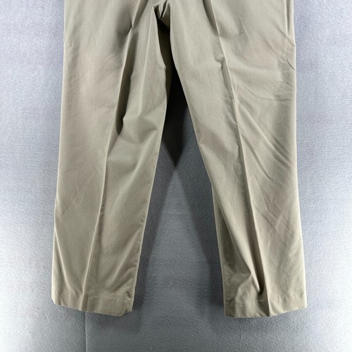 Montagut Mens Pants 36 Cream Brown Pleated Front Classic Work Office Chino - Picture 13 of 16