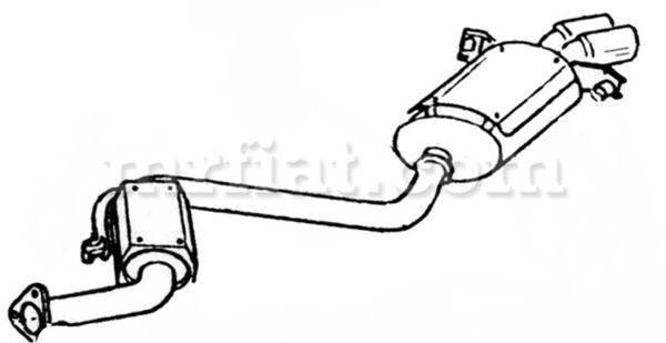 Maserati Shamal ANSA Right Rear Exhaust Muffler New