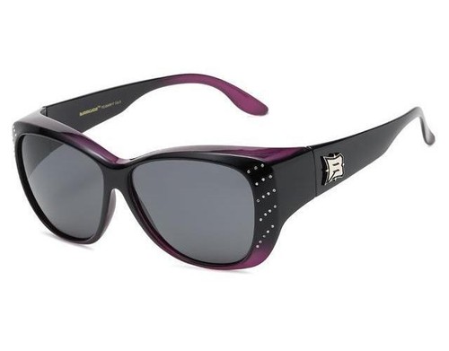 Womens Rhinestone Polarized Sunglasses Fit Over Prescription Glasses Wrap Ladies - Picture 4 of 6