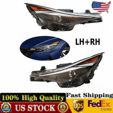 Fits Hyundai Elantra 2021 2022 Pair LED Headlights Right & Left Halogen