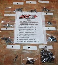 1965 Pontiac Gto Lemans Exterior Screw Kit 61pcs.