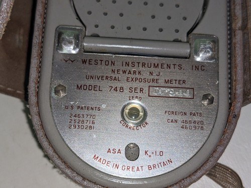 Vtg Weston Master V Univer. Expos. Meter Model 748 Excellent Condition (O6) - 第 6/7 張圖片