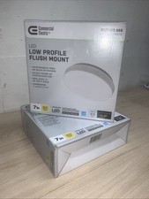 Commercial Electric 1001615888 7 in. White Round LED Flush Mount Light