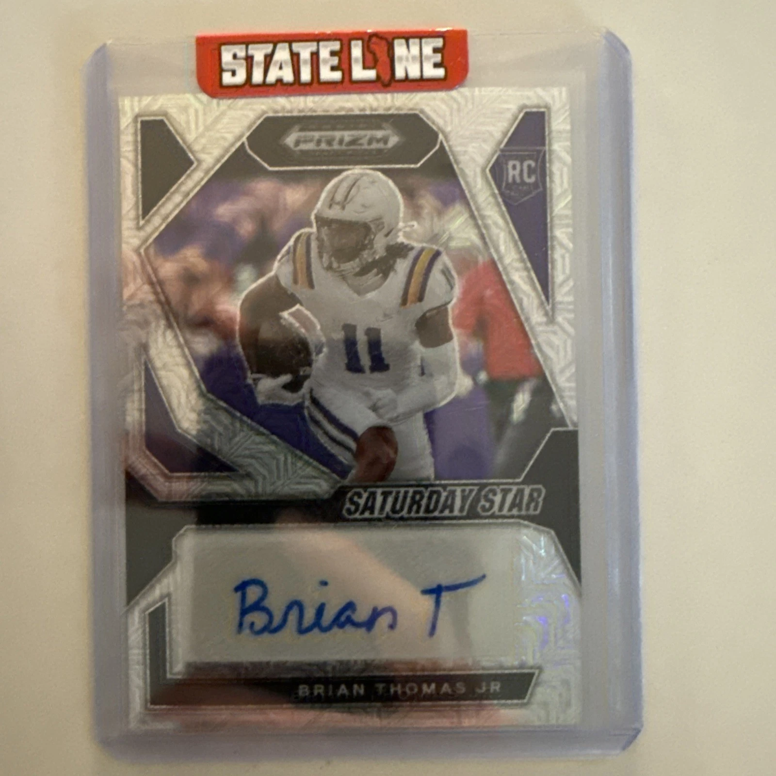 2024 Prizm Draft Picks Brian Thomas Jr. Saturday Star Signatures Mojo /25 Auto