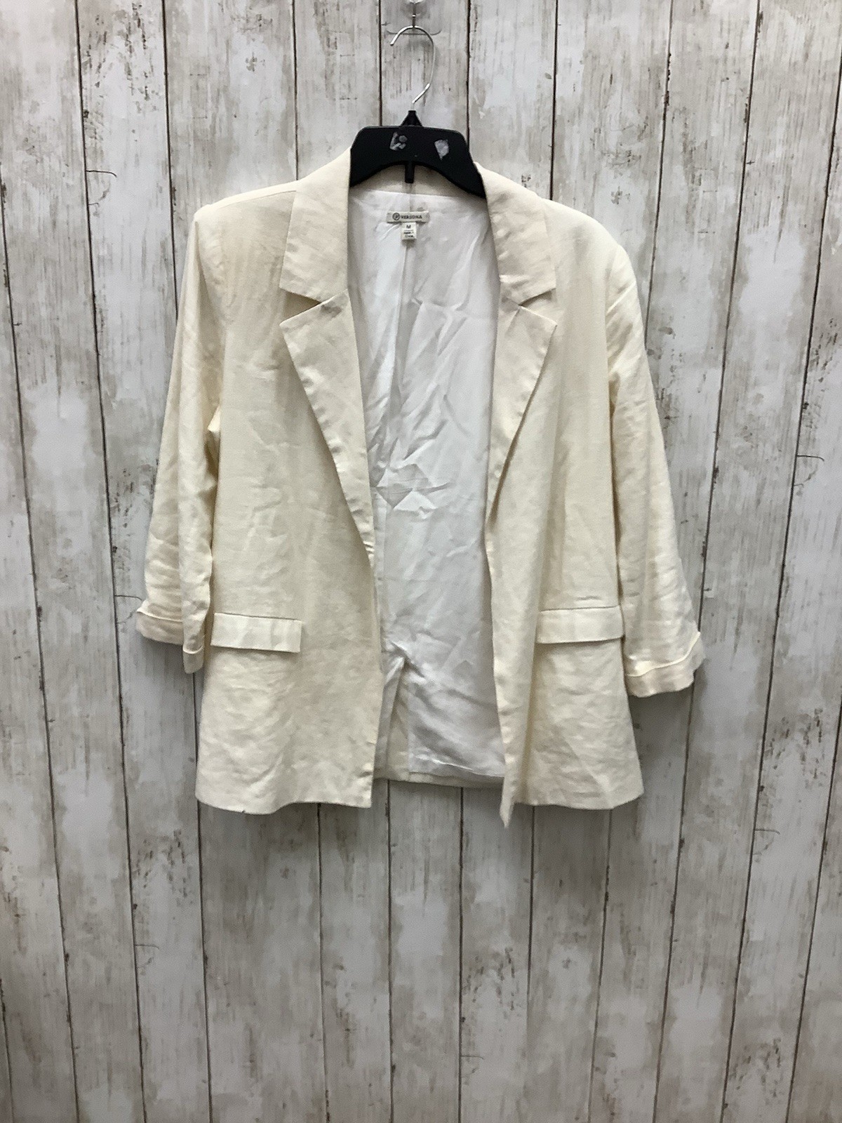 Versona Ivory Linen Blazer Medium 0506-09
