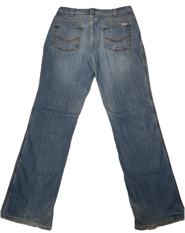Carhartt Womens Size 8 32x31 Reg Relaxed Fit Flannel-Lined Jeans  Work Pants - Image 2 of 4