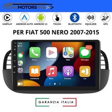 Autoradio 9” Android 15 Carplay Per FIAT 500 2007-15 GPS Navi BT RDS USB 4+64GB