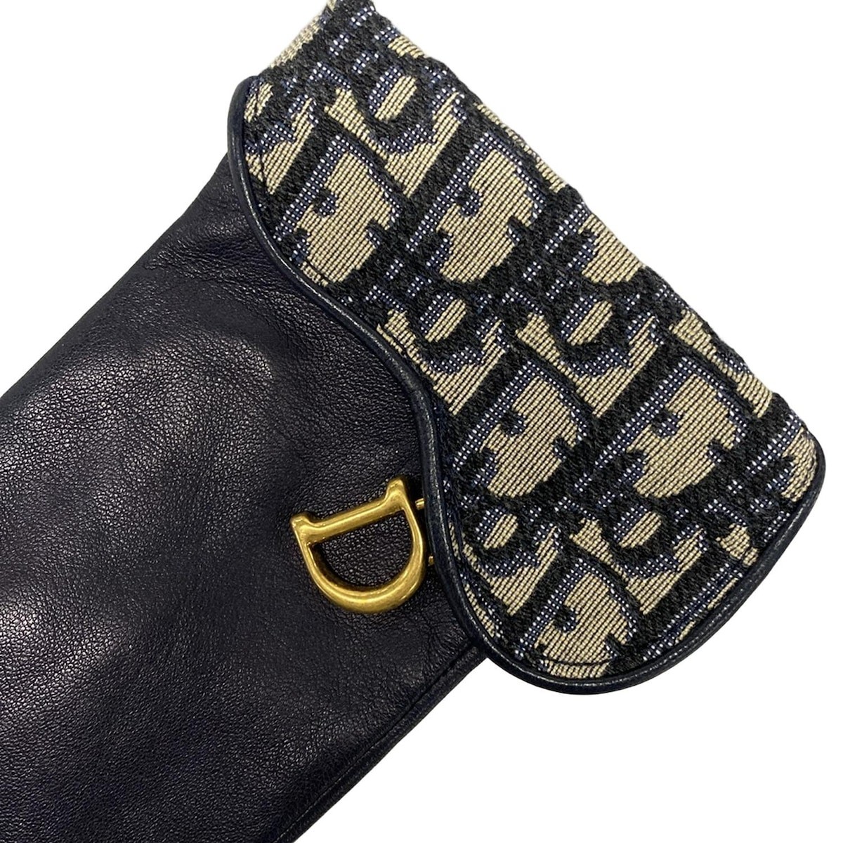 Christian Dior　レザーグローブ　手袋 Auth DIOR/ChristianDior Saddle Gloves 25GLO754G501 Dark Navy