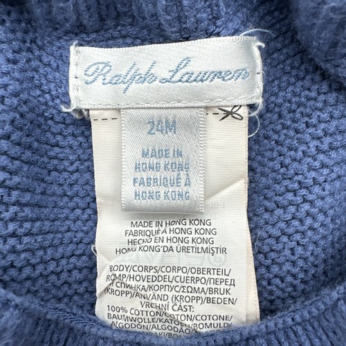 VTG Ralph Lauren Sweatpants Youth Girls Size 24M Blue Solid 100% Cotton.#32111 - Picture 3 of 8